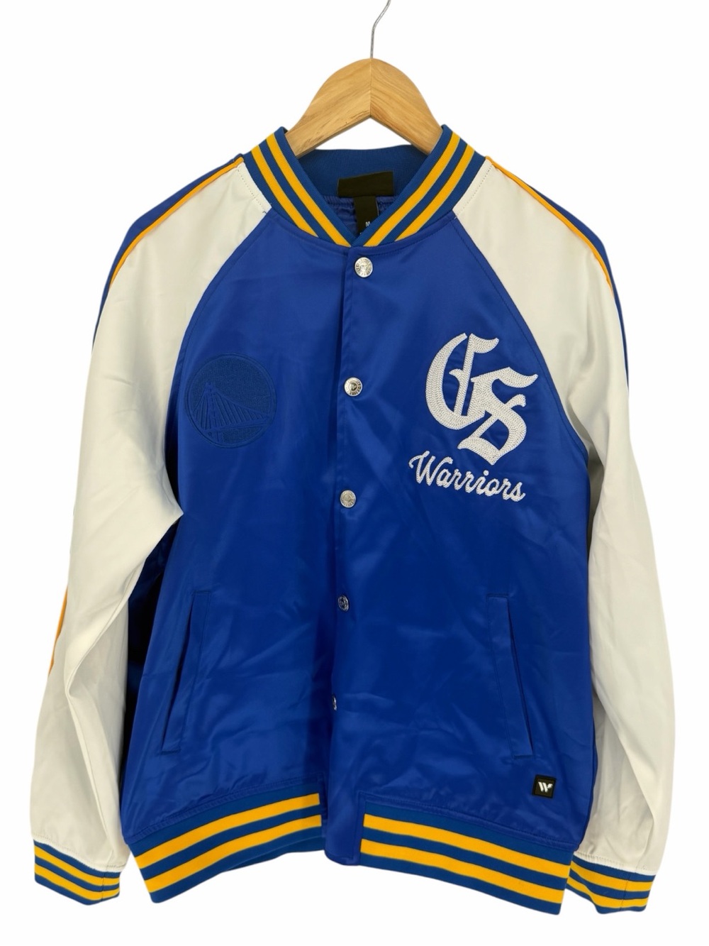 The Wild Collective Golden State Warriors Varsity Jacket Blue Men's - Size M